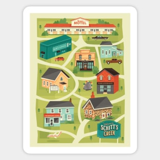 Schitt's Creek Town Map Sticker